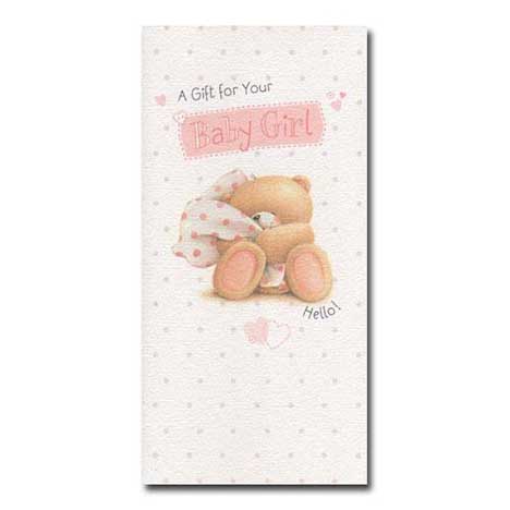 Baby Girl Forever Friends Wallet Card